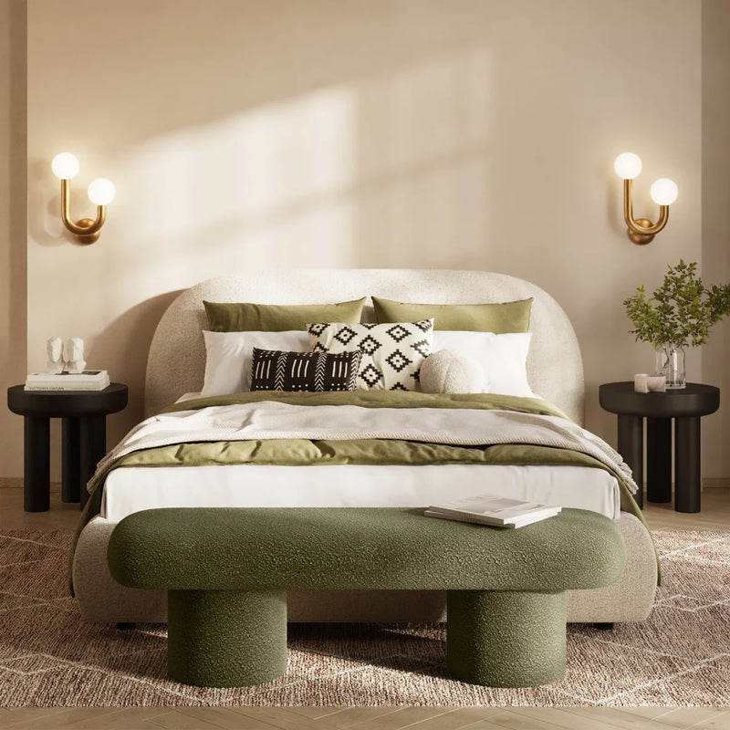 Shravakon Boucle Bench - craft decor