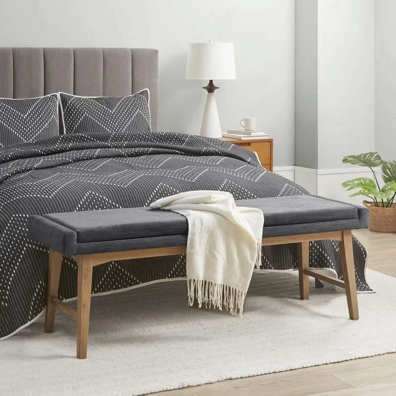 Sakilered Modern Upholstered Wood Frame Accent Bench