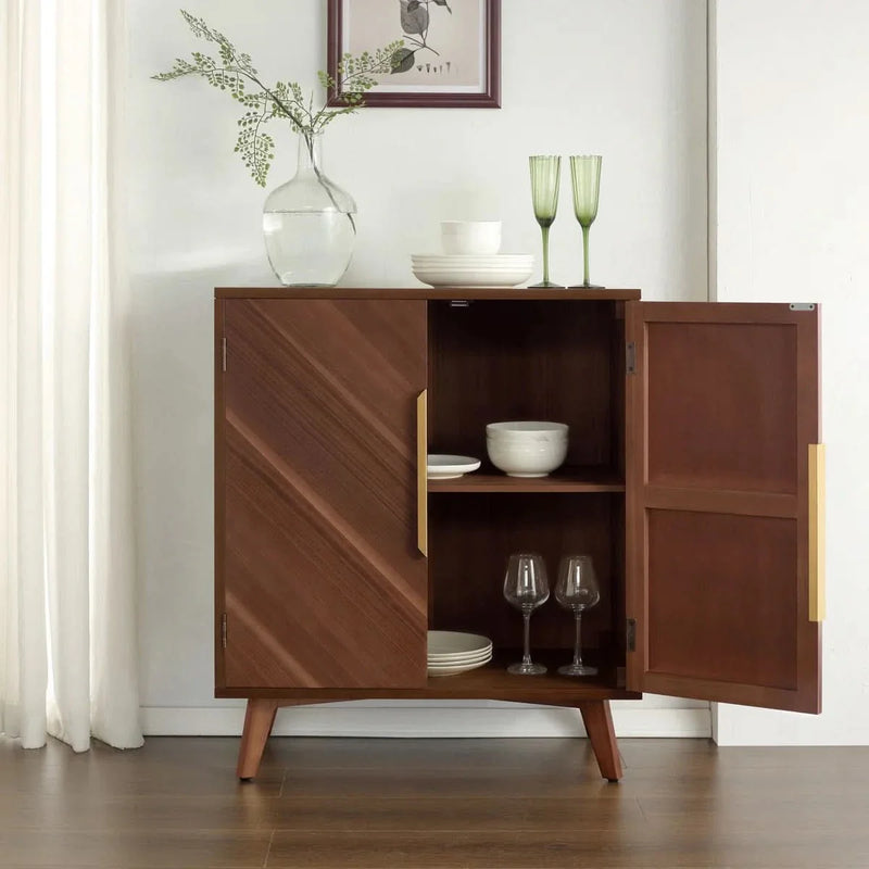 Vertical Panel Sideboard – Sleek Look with Adjustable Interior Storage