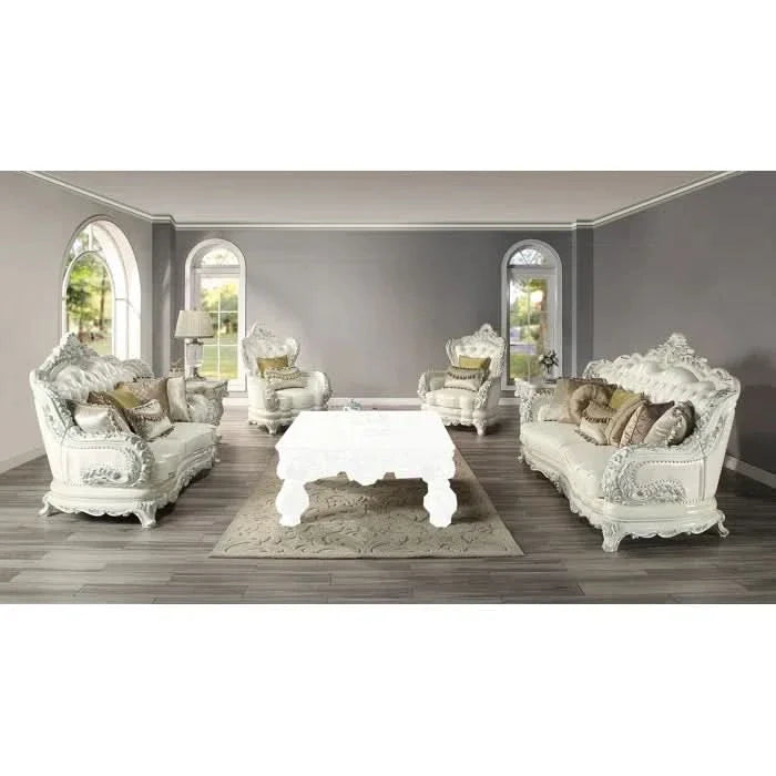 4 - Piece Faux Leather Living Room Set luxury sofa set