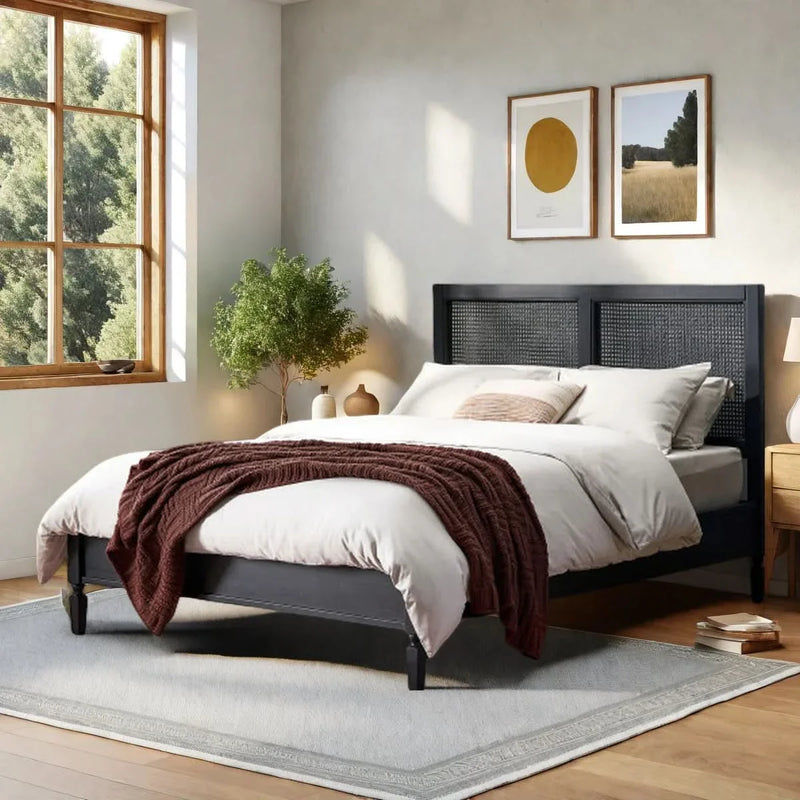 Solid Wood Bed – Durable Frame with Timeless Elegance