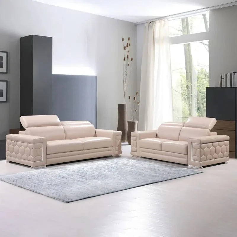 Bantiz 2 - Piece Leather Living Room Set Luxury Sofa Set