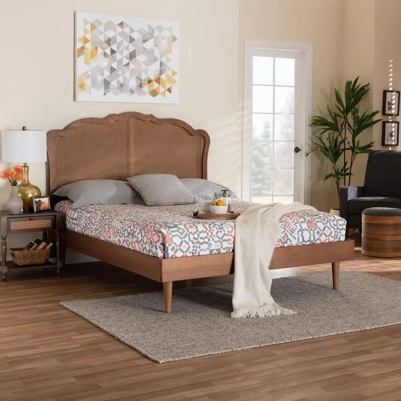 Mid-Century Platform Bed – Sleek Design with Timeless Appeal