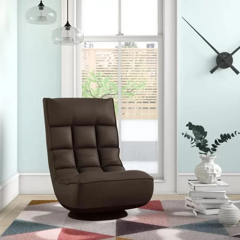 Parity Linen Swivel Lounge Chair for Modern Living - Craft Decor