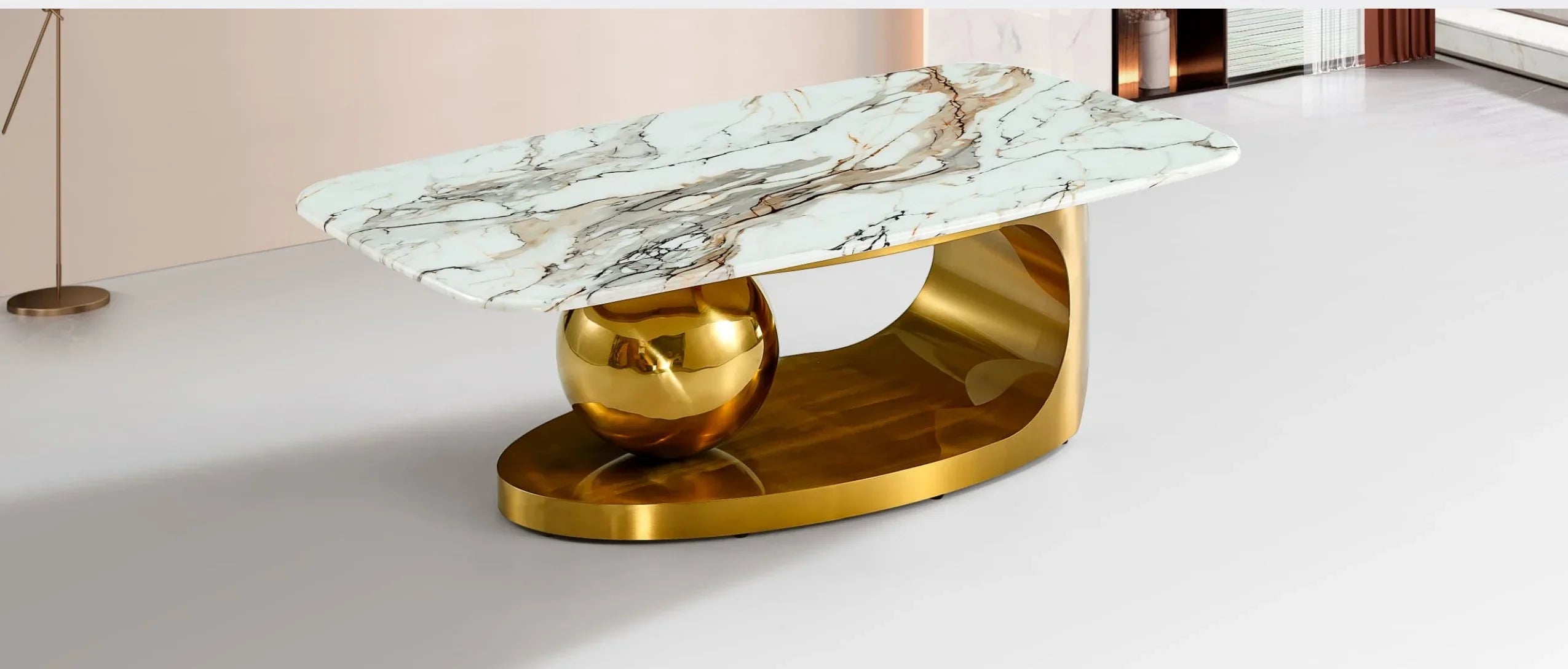 Numera Modern Marble Top Center Table - Craft Decor