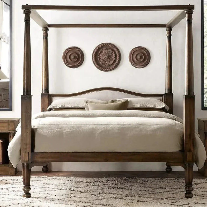 Sokkin Solid Wood Poster Bed - Craft Decor