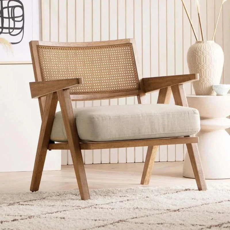 Superix Lounge Chair in rattan Cane Work - Craft Decor