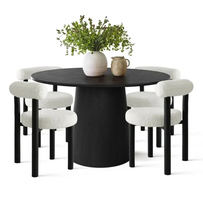 Jarilos 4 Seater Pedestal Dining Set for Modern Living - Craft Decor