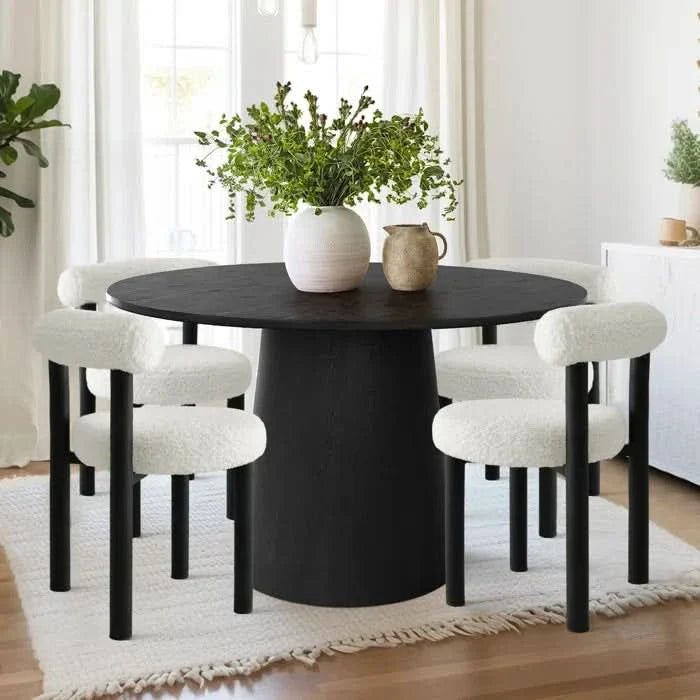 Jarilos 4 Seater Pedestal Dining Set for Modern Living - Craft Decor