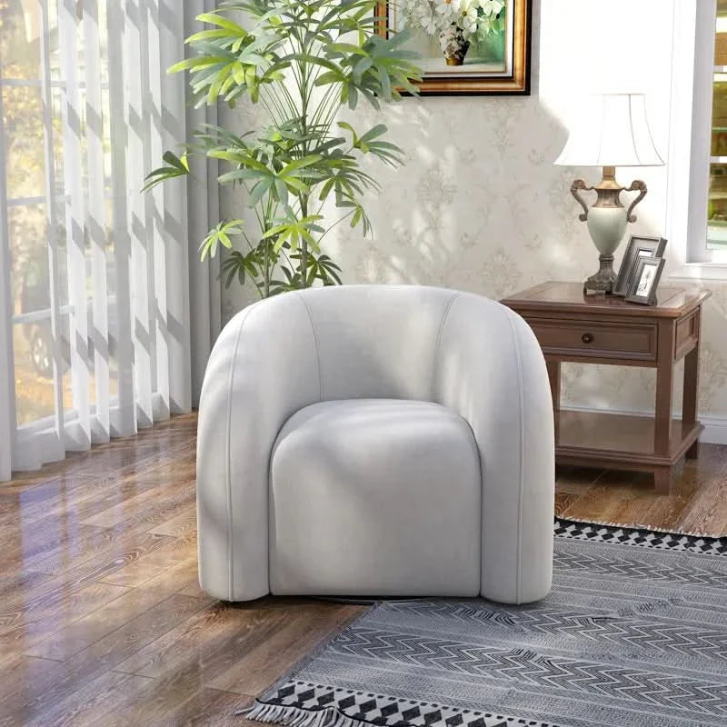 Upholstered Swivel Barrel Chair - Craft Decor