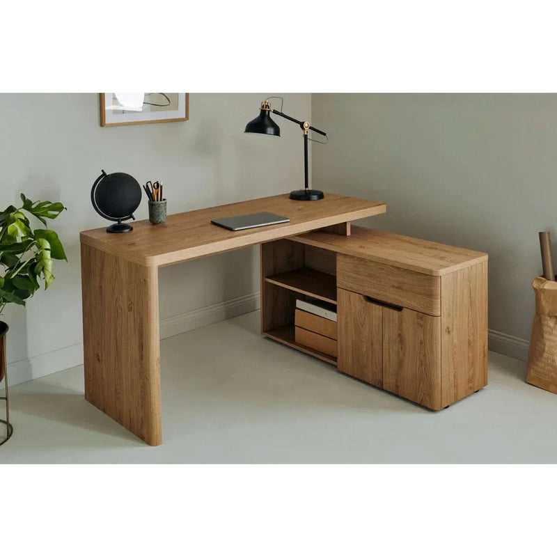 Niviey L-Shaped Writing Desk - Craft Decor