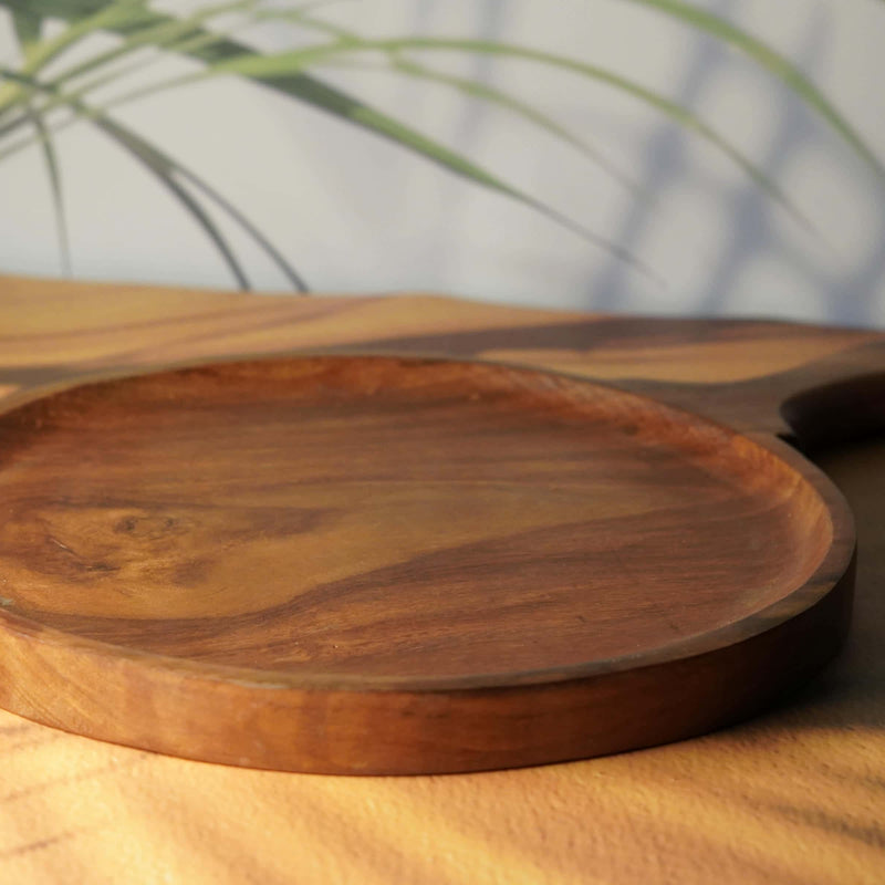 Wooden Round Serving Tray for Pizzas