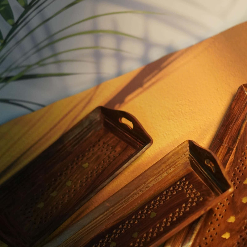 Rustic Elegance: Handcrafted Wooden Serving Trays