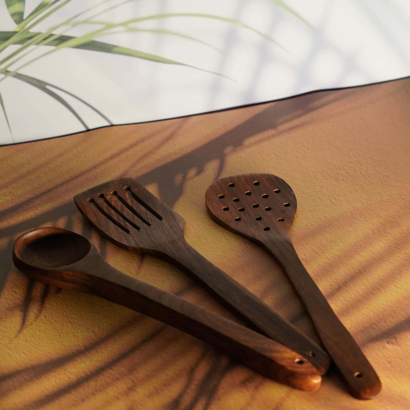 Rustic Wooden Spoon (Set of 3)