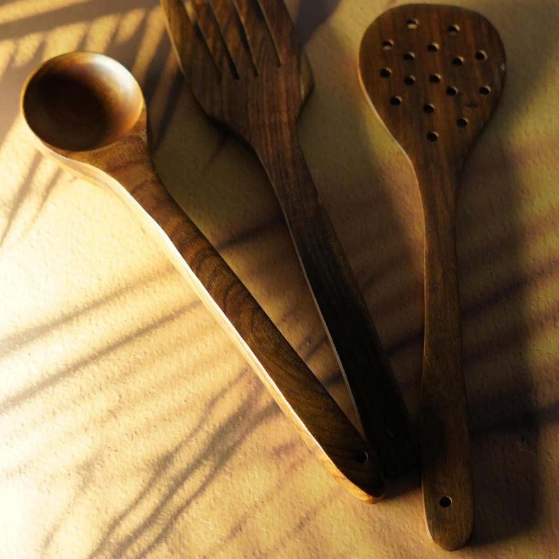 Rustic Wooden Spoon (Set of 3)