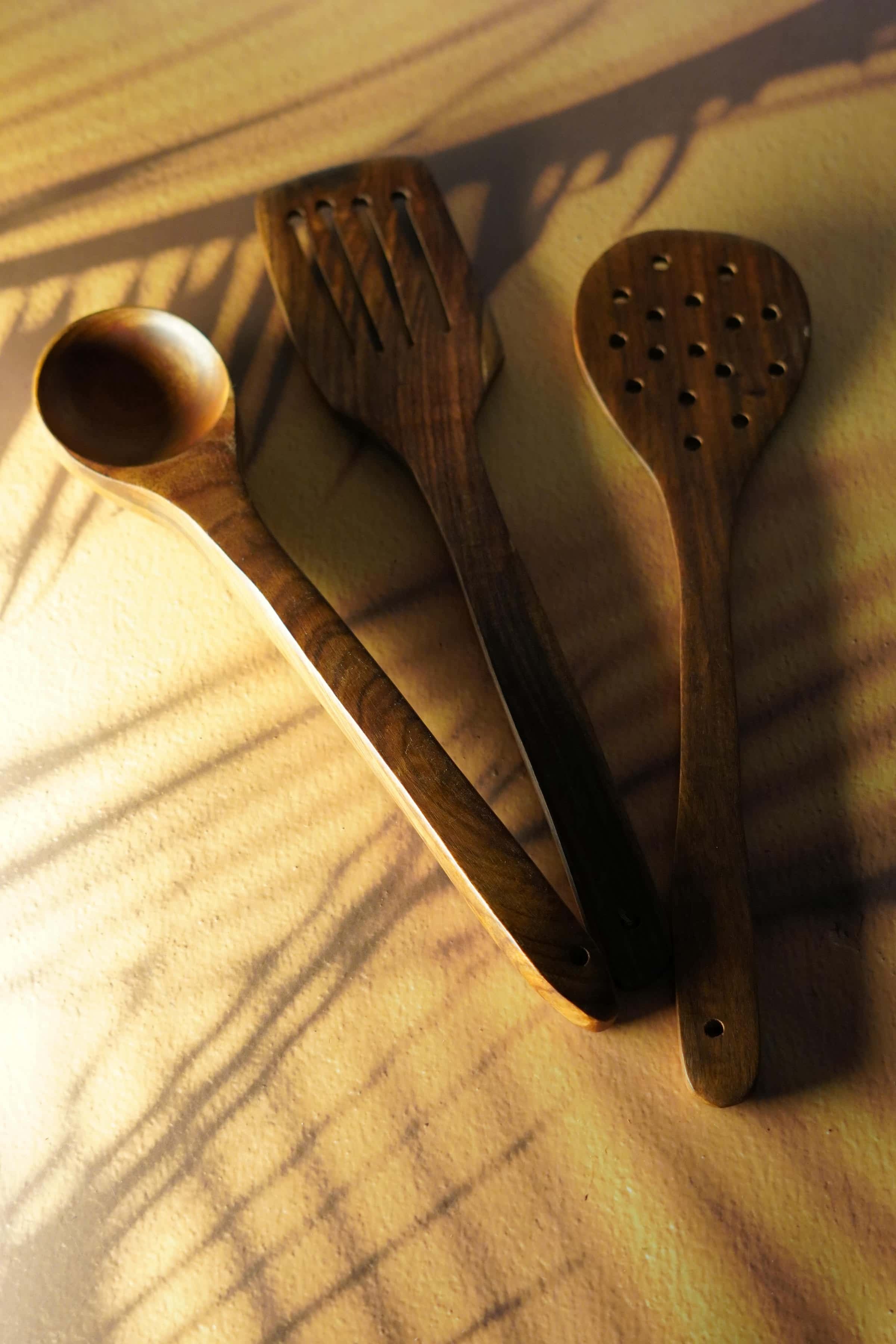 Rustic Wooden Spoon (Set of 3)