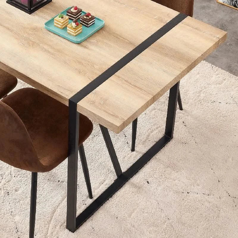 Daneal 8 Seater Solid Wood Top Double Pedestal Dining Set