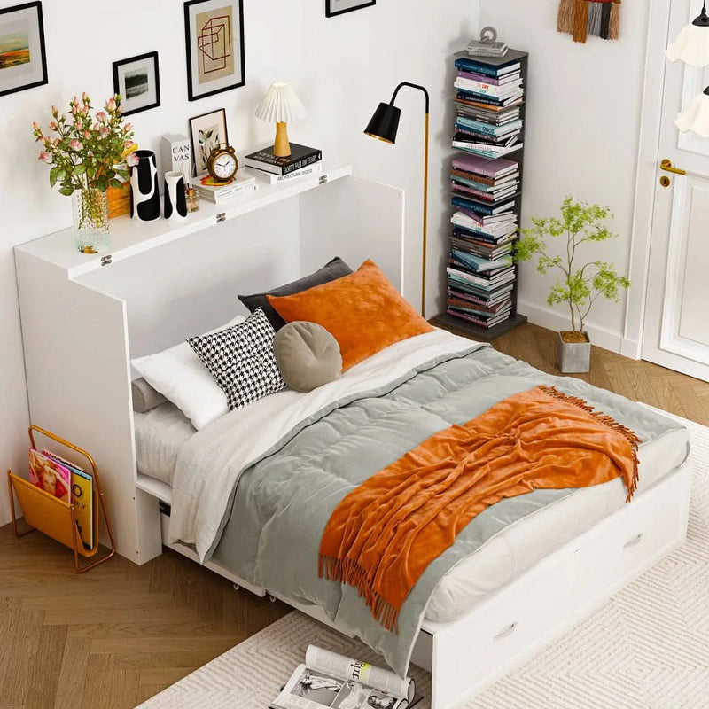 Ronak Fold Out Murphy Bed With Power Outlets - Craft Decor