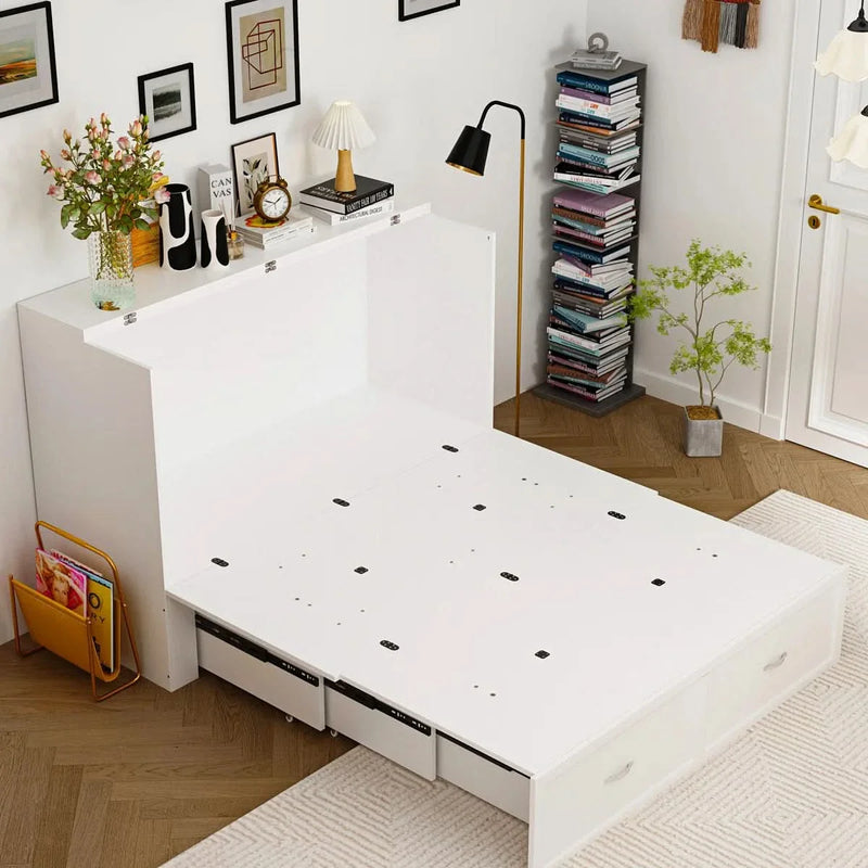 Ronak Fold Out Murphy Bed With Power Outlets - craft decor