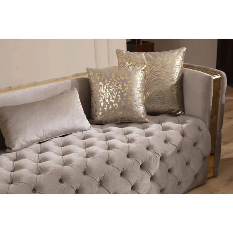 Doruke 3 - Piece Velvet Living Room Luxury Sofa Set