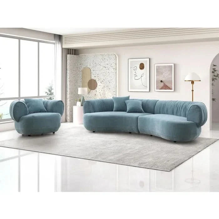 Drewryz 2 - Piece Modern Upholstered Living Room Set With Accent Pillow Luxury Sofa Set