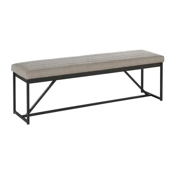 Pavilon Upholstered bench in black Metal  - craft decor