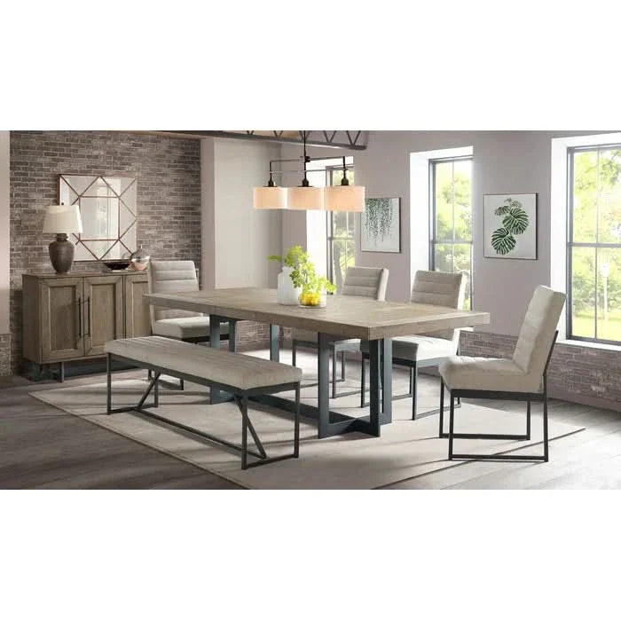 Pavilon Upholstered bench in black Metal  - craft decor