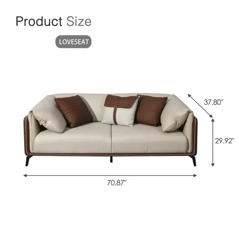 Euphemiosz 3 - Piece Faux Leather Living Room Set Luxury Sofa Set