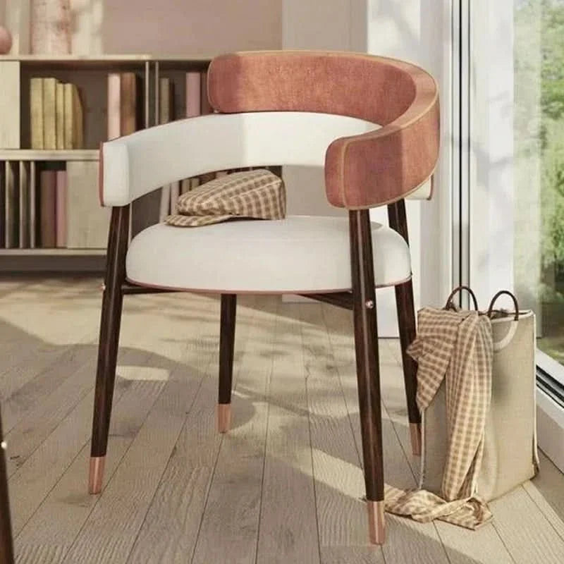 Leminute Fabric Arm Chair Dining Chair - Craft Decor