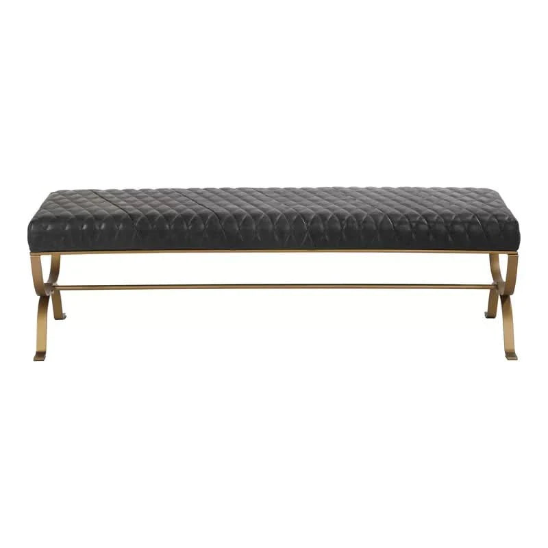 Vazyuin Bench Antique Black/Gold - craft decor
