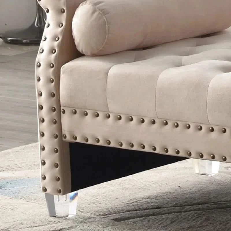 Centran Velvet Upholstered Bench - craft decor