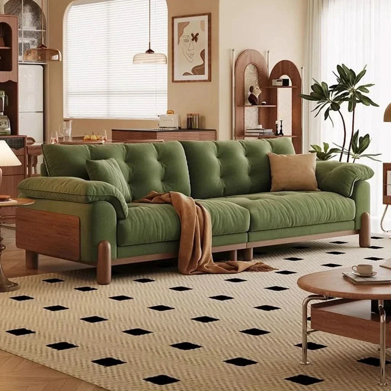 Vintage Green Sofa – Retro Charm with Modern Comfort