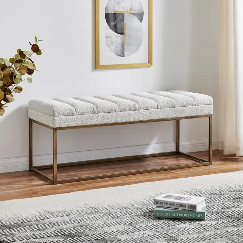 Larshima Polyester Upholstered Bench - craft decor
