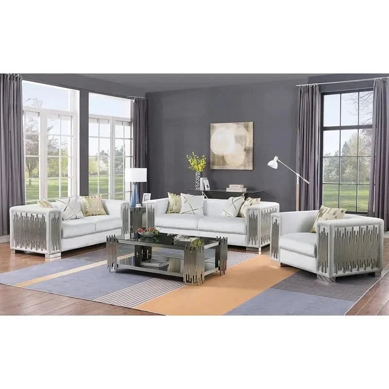Iokasten 3 - Piece Velvet Living Room Luxury Sofa Set