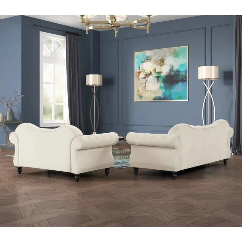 Ireshaz 2 - Piece Velvet Living Room Luxury Sofa Set