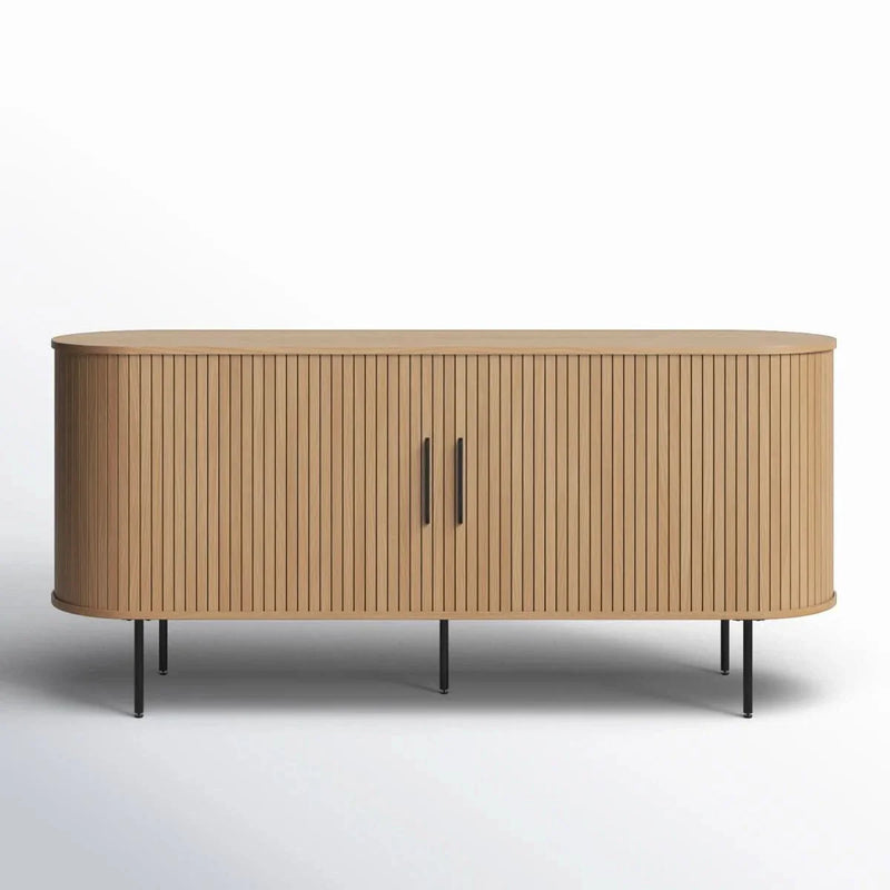 Slatted Sideboard Cabinet – Scratch-Resistant Storage Unit