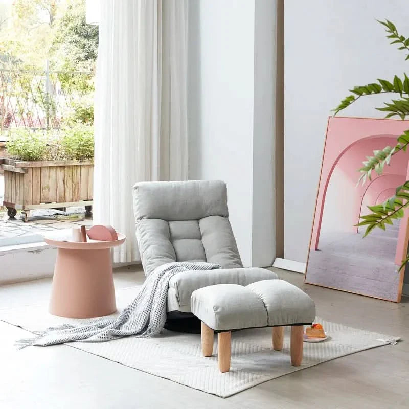 Upholstered Swivel Accent Chair with Ottoman - Craft Decor