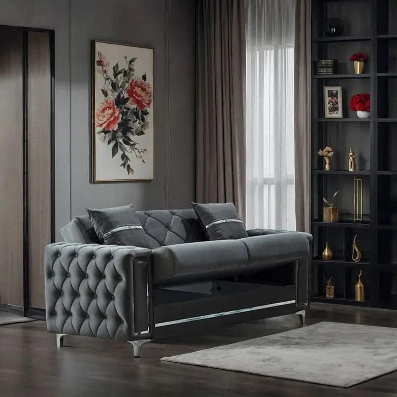 Jadalia 4 - Piece Velvet Living Room Luxury Sofa Set