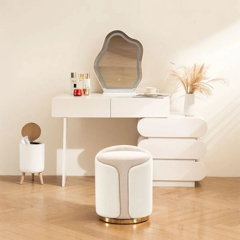 Metal Accent Stool Swivel Vanity Ottoman - Craft Decor