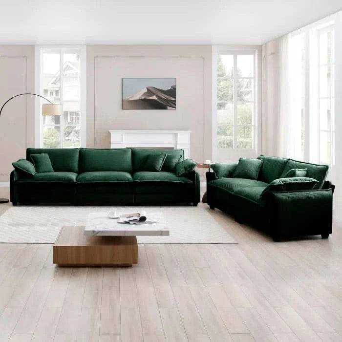 Kaorukoz Family Sofa Set Deep Seat Sofa, Warm Sofa For Home Cinema And Living Room, One 2-Seater Sofa And One 3-Seater Sofa Luxury Sofa Set