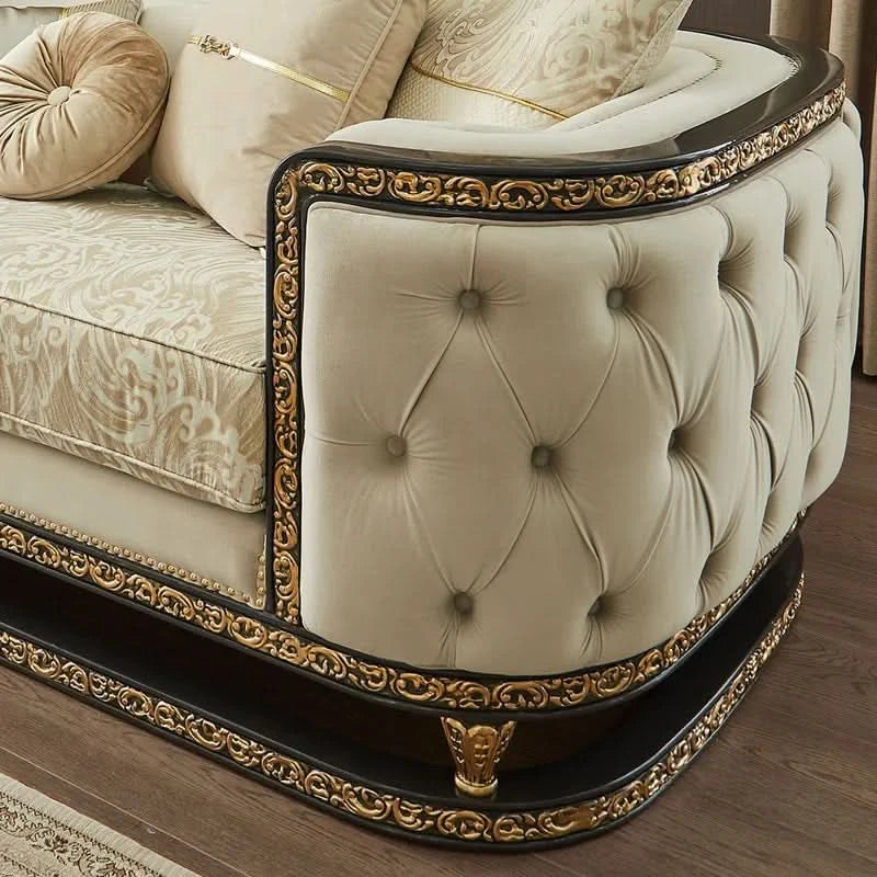 Kendrellz Leather Living Room  3 Seater Sofa - Wooden Bazar