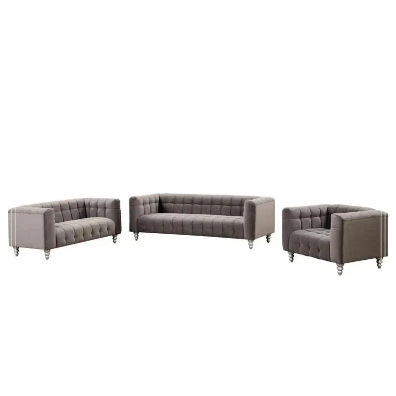 Konnaz 3 - Piece Living Room Set Luxury Sofa Set