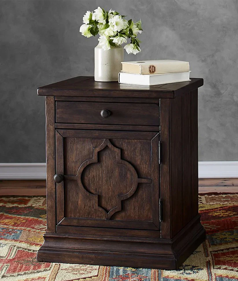 Kiwi Solid Wood Bed Side Table - Craft Decor