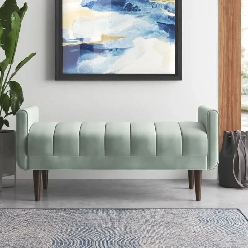 Scheduliana Polyester Blend Upholstered Bench - craft decor