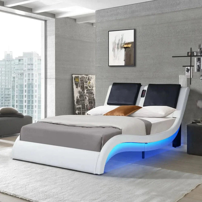 Luxurious Modular Smart Bed with Bluetooth Speaker System and Vibration Massage- Queen/king Size