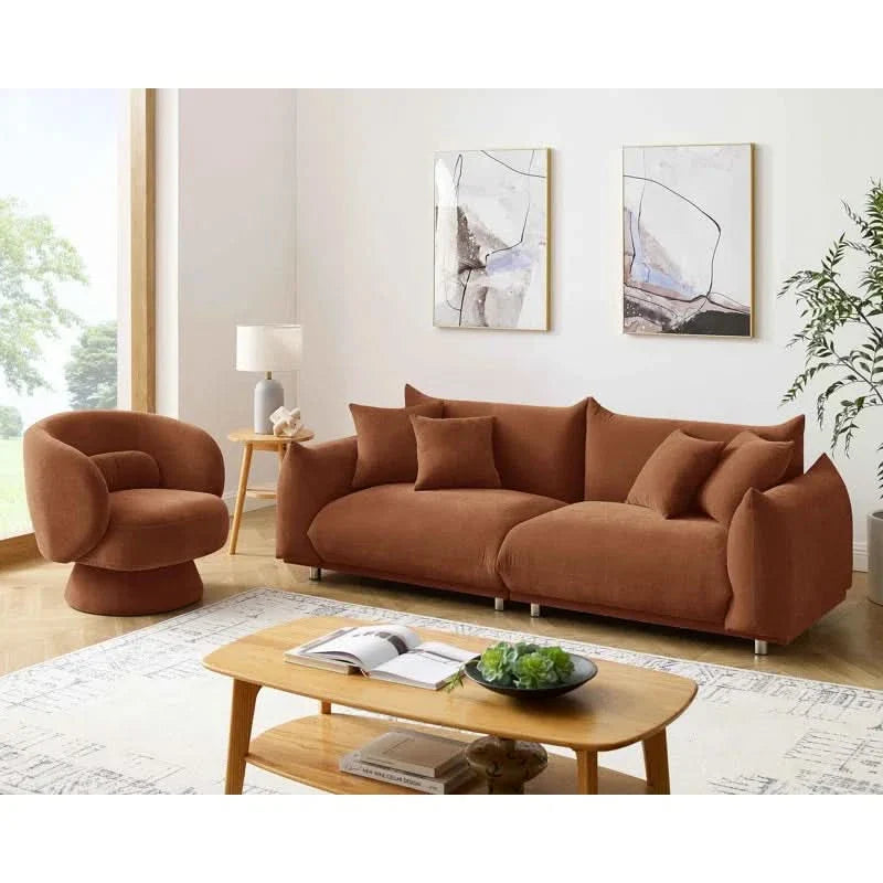 MINIMOREN Modern Style Chris Sofa And Dodo V2 Accent Chair Living Room Luxury Sofa Set