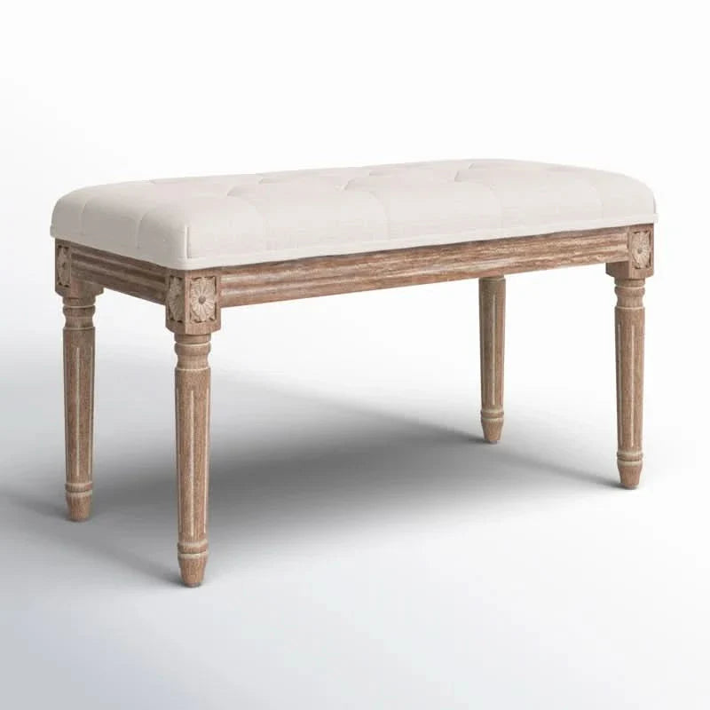 Bazter Linen Upholstered Bench - craft decor