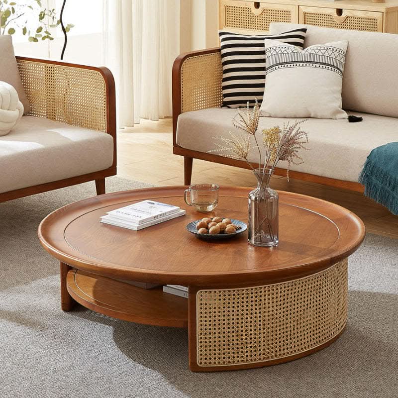Nembi Rattan Round coffee table - Craft Decor