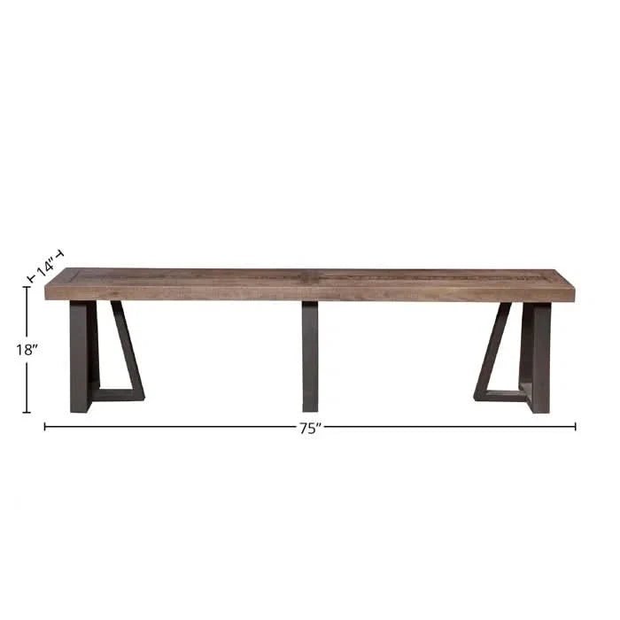 Kimzon Modern Industrial Entryway Bench