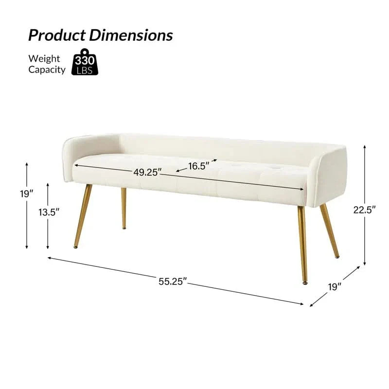 Shleshter Polyester Blend Upholstered Bench - craft decor